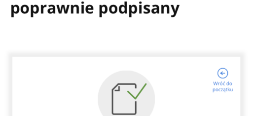 Zcreeen z rządowego programu do podpisywania dokumentów